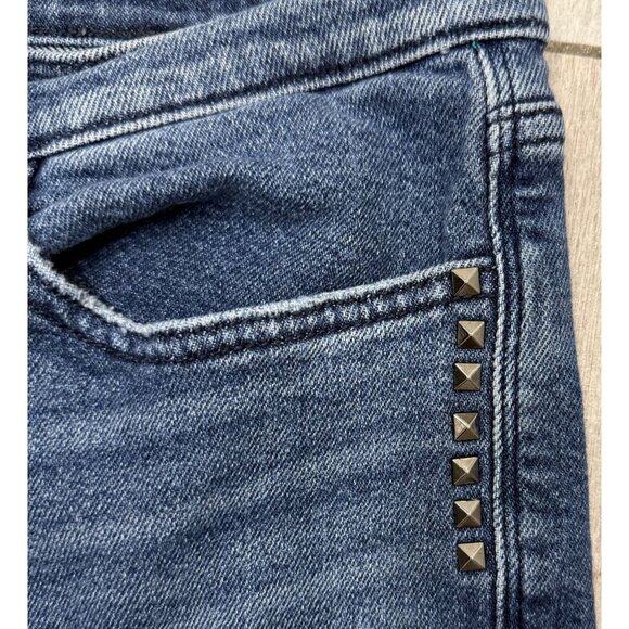 Rock & Republic Womens 14M Denim Jeans Stud Detailing Raw Hem Casual - Picture 4 of 8